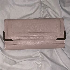 Pink leather wallet